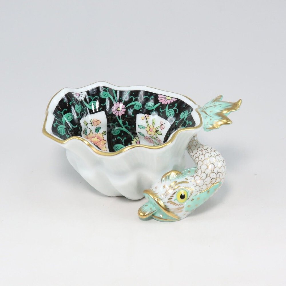 HEREND 7729/SN accessory case Chinoiserie Xian Black object Porcelain